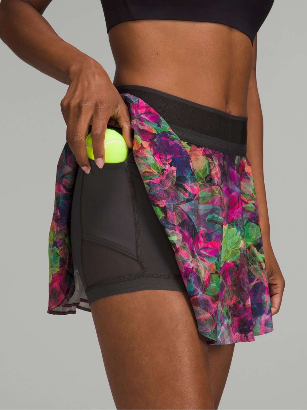 Lululemon Court Rival High Rise Skirt Long Vivid Floral Tone Multi